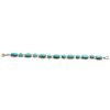 Image 3 : Old Pawn Zuni Turquoise Sterling Silver Link Bracelet - W. Quam
