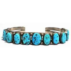 Old Pawn Turquoise Sterling Silver Cuff Bracelet - S9? King