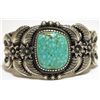 Image 1 : Old Pawn Navajo Spider Web Kingman Turquoise Sterling Silver Cuff Bracelet - Kirk Smith