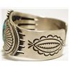 Image 3 : Old Pawn Navajo Spider Web Kingman Turquoise Sterling Silver Cuff Bracelet - Calvin Martinez