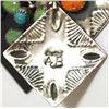 Image 2 : Navajo Multi-Stone Sterling Silver Post Earrings - Albert Brown