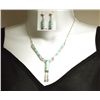 Image 1 : Zuni Opal & Turquoise Inlay Sterling Silver Necklace & Earrings Set - Phyllis Lucio