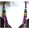 Image 3 : Navajo 3-Strand Sugilite & Multi-Stone Necklace - Tommy Singer