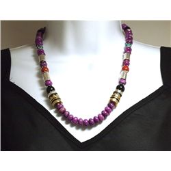 Navajo Sugilite & Multi-Stone Necklace - Tommy Singer