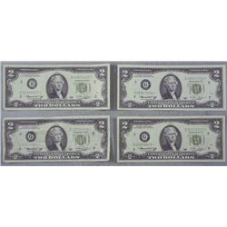 4 Star Notes 1976 $2 Bills G Mint Chicago
