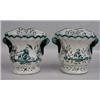 Image 1 : PAIR OF FAIENCE CROCUS WALL POCKETS