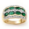Image 1 : Genuine 2.25 ctw Emerald & Diamond Ring 14K Yellow Gold