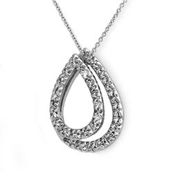 Natural 0.25 ctw Diamond Pendant 14K White Gold