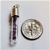 Image 1 : Tube Glass Pendant with 1ct Natural Amethyst from Brazil - 101AMEP