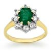 Image 1 : Genuine 1.8 ctw Emerald & Diamond Ring 10k Gold