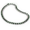 Image 1 : Genuine 32.0 ctw Emerald & Diamond Necklace White Gold