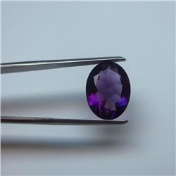 Loose Natural Amethyst Oval 14mm x 10mm VERY NICE color tone