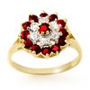 Image 1 : Genuine 1.12 ctw Ruby & Diamond Ring 10k Gold