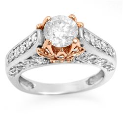 Natural 2.01 ctw Diamond Ring 14K Multi tone Gold