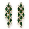 Image 1 : Genuine 4.03 ctw Emerald & Diamond Earrings Yellow Gold