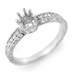 Natural 0.50 ctw Diamond Semi-mount Ring 14K White Gold