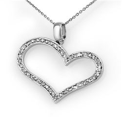 Natural 0.60 ctw Diamond Pendant 14K White Gold