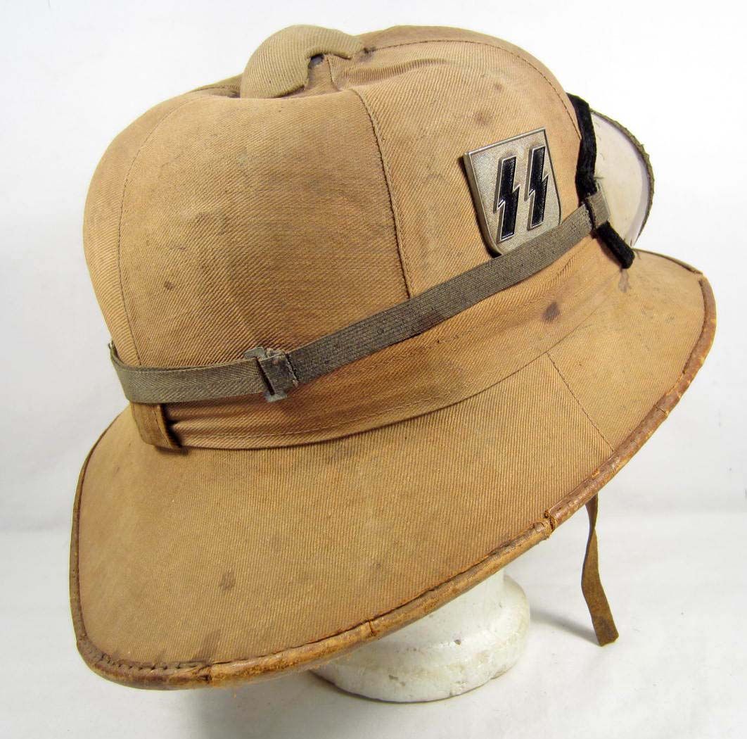 RARE GERMAN NAZI WAFFEN SS AFRIKA KORPS PITH HELMET