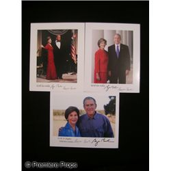 Lot of Signed President & Laura Bush Photos
