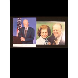 President & Betty Ford with Signed Jimmy Carter Photos