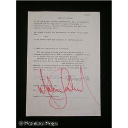 Michael Jackson Signed Document