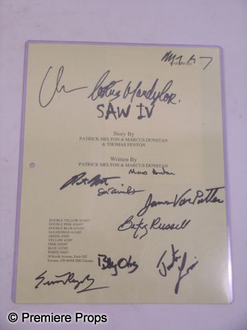 Saw 4 Original Cast Signed Script