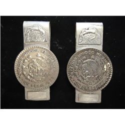 2 MONEY CLIPS MADE FROM MEXICAN PESOS