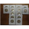 Image 1 : 14 ASSORTED WASHINGTON SILVER QUARTERS