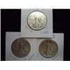 Image 1 : 1918-S,29-S & 33-S WALKING LIBERTY HALF DOLLARS