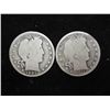 Image 1 : 1901 & 1911 BARBER HALF DOLLARS