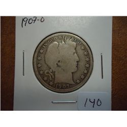 1907-O BARBER HALF DOLLAR