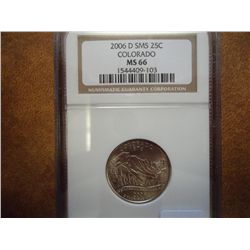 2006-D SMS COLORADO QUARTER NGC MS66