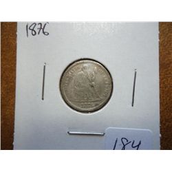 1876 SEATED LIBERTY DIME (EXTRA FINE)