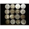 Image 1 : 16 ASSORTED WASHINGTON SILVER QUARTERS