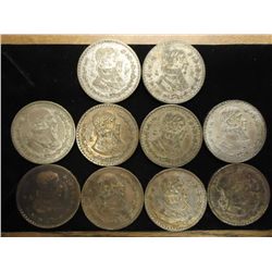 10 MEXICIAN SILVER PESOS .5140 OZ. ASW TOTAL
