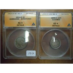 2 ANACS SLABS SEE DESCRIPTION