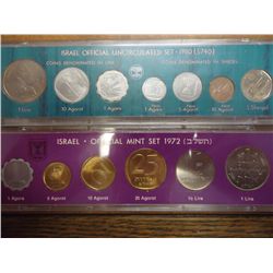 1972 & 80 ISRAEL UNC COIN SETS