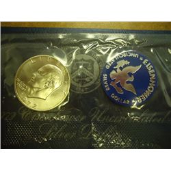 1972-S IKE SILVER DOLLAR (UNC) (BLUE PACK)