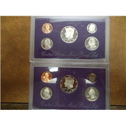1988 & 92 US PROOF SETS WITH NO BOXES