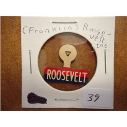 FRANKLIN ROOSEVELT MEDAL TAB UNUSED VINTAGE