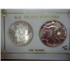 Image 1 : 100 YEARS OF US SILVER DOLLARS 1887 MORGAN  AND