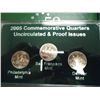 Image 2 : 2005 5O STATE QUARTER UNC AND PF SET