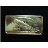 Image 1 : 1 TROY OZ .999 FINE SILVER INGOT GOLD PLATED