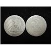 Image 2 : 1854 & 77-S SEATED LIBERTY HALF DOLLARS