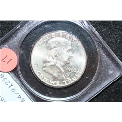 1963 Ben Franklin Half Dollar; PCGS Graded MS64