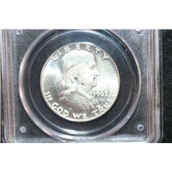 1963 Ben Franklin Half Dollar; PCGS Graded MS65