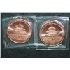 Image 2 : 2012 Provident Metals Copper Round; .999 Fine Copper 1 Oz.; Year of the Dragon; Lot of 2