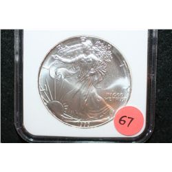 1993 Silver Eagle $1; NGC Graded MS69