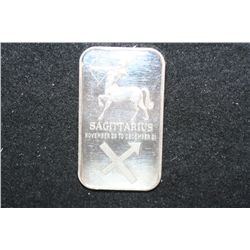 Sagittarius Silver Ingot; .999 Fine Silver 1 Oz.; The Madison Mint