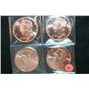 Image 1 : 2012 Copper Round; .999 Fine Copper 1 Oz.; Lot of 4